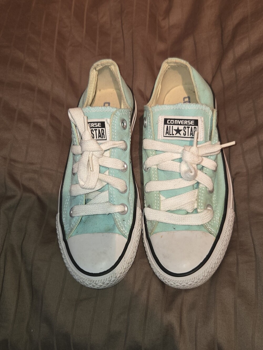 Converse All Star Mint Green Slip-On Low Top Sneakers